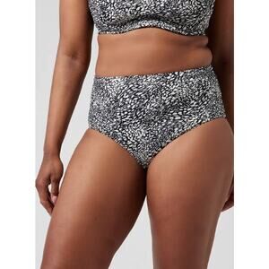Athleta M animalia sea salt High Waist Bikini bottom swim bathing suit printed